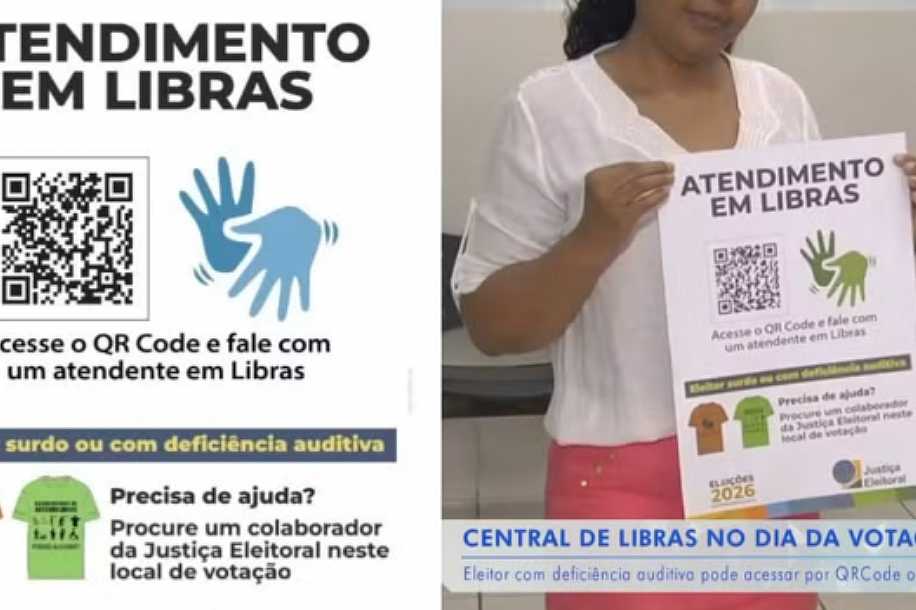 Eleições 2026: votação conta com intérpretes de Libras para eleitores com deficiência auditiva