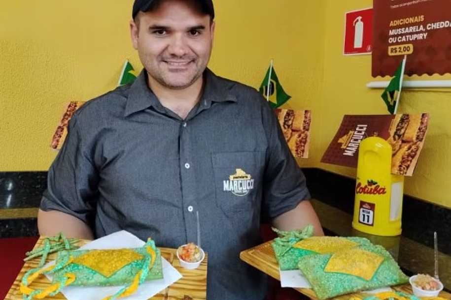 Carne seca, frango com milho e até picanha: pastel inspirado na bandeira do Brasil traz sabores típicos da cultura nacional