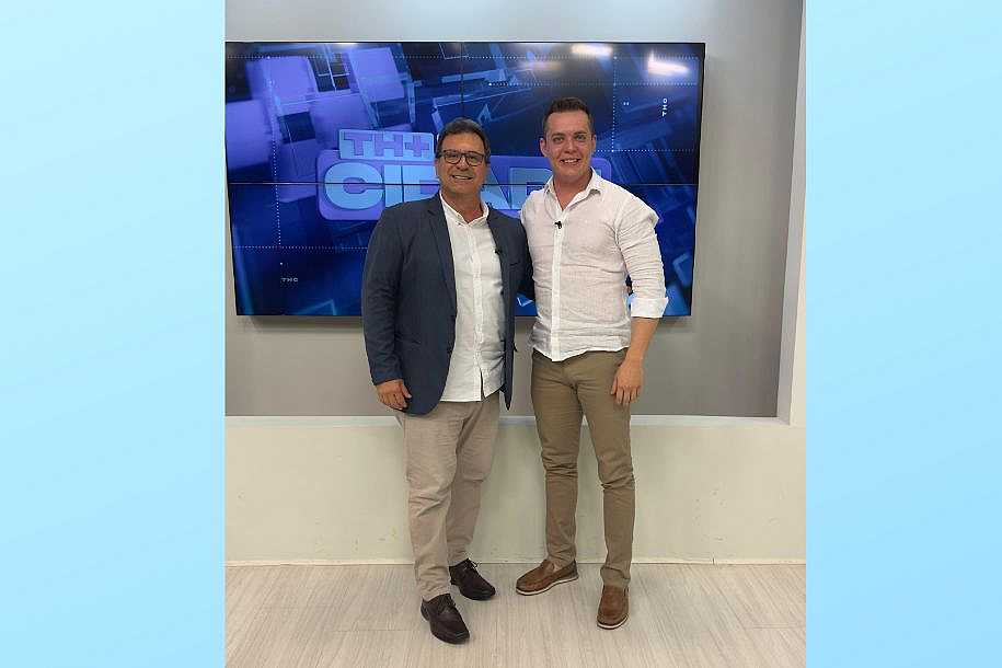Prefeito Reginaldo Marcomini participa do programa TH+ Cidade no SBT e destaca avanços da gestão em Macedônia