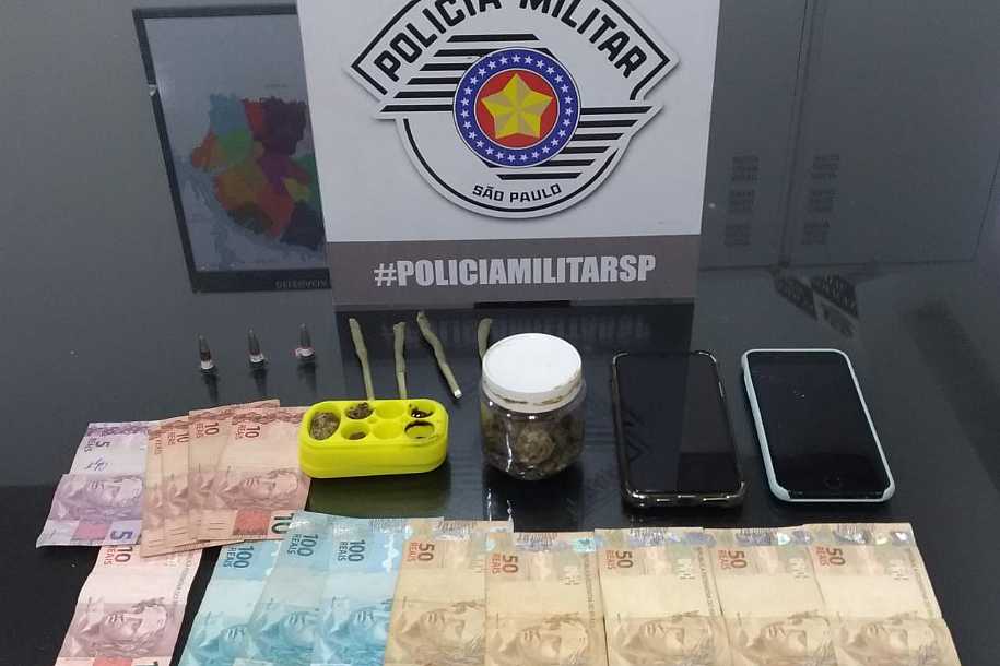 Polícia Militar de Jales prende homem com maconha, skank e haxixe