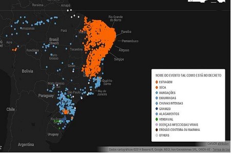 Governo reconhece número recorde de decretos de emergência em 2013