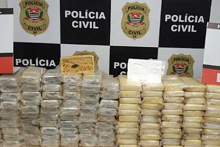 Polícia Civil apreende 156 tijolos de pasta base de cocaína em Bálsamo