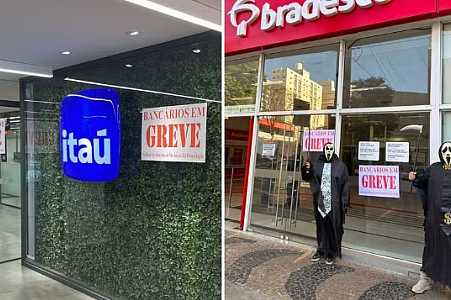 Bancários de Rio Preto fazem greve por reajuste salarial e paralisam atendimento em agências; entenda