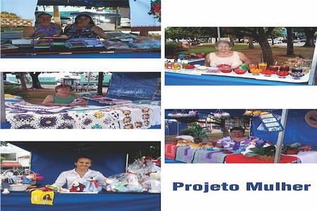 Projeto Mulher expõe artesanatos na Praça da Matriz