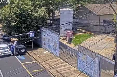 Câmeras registram moradores jogando lixo em frente a escolas em Rio Preto